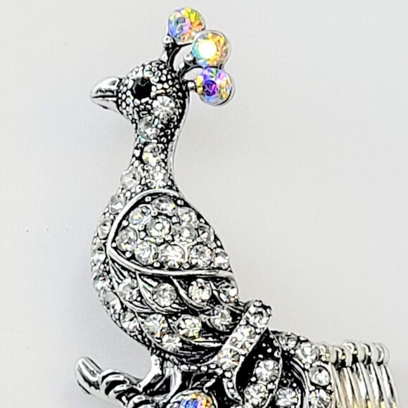 Rhinestones Peacock Ring Stretch Band Rainbow Iridescent Ring- HOST PICK! - Picture 10 of 12